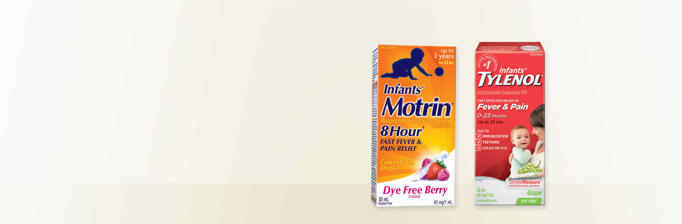 Infants' Motrin and Infants' Tylenol